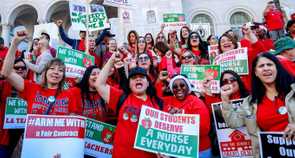 Fifty thousand people took part in Los Angeles teachers' December march to save public education.